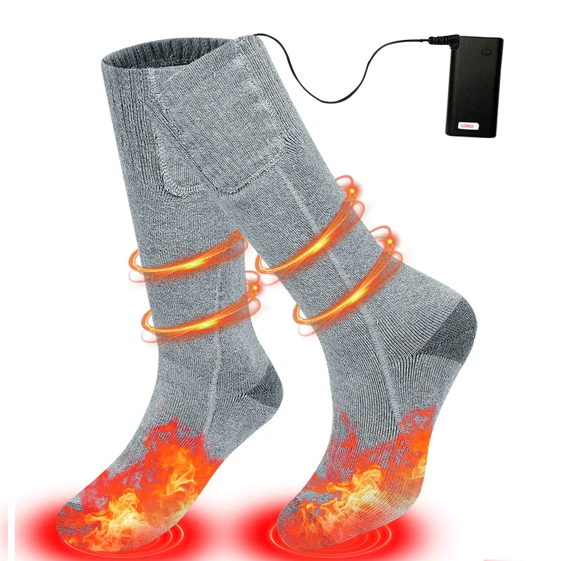 

New Rechargeable Battery Foot Warming Ladies Heated Thermal Socks Women Sports Winter Outdoor Hunting Hiking Skiing Fishing