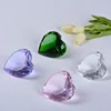 Clear Glass Heart Shaped Diamond Cut Blank K9 Crystal Paperweight For Wedding souvenir Gift