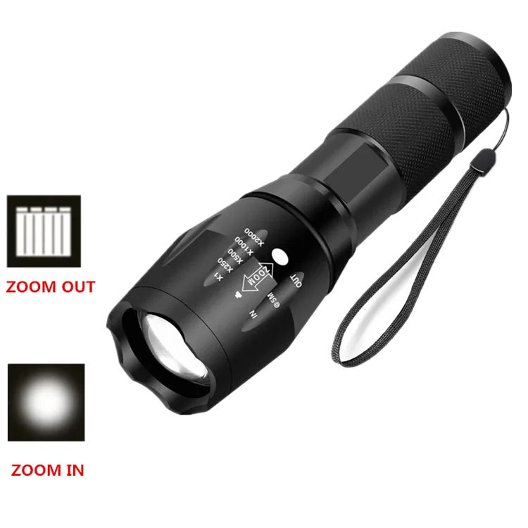 Handheld 5 Modes Zoom led Lanterna Flashlight,Customized Color/logo XML T6 aluminum alloy Rechargeable Torch light