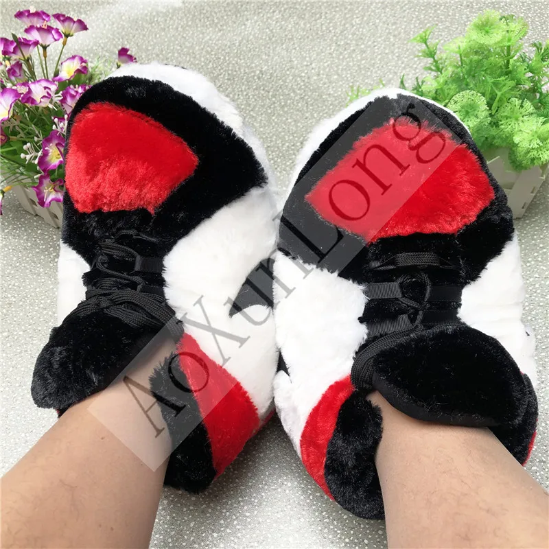 

Wholesale Unisex  Winter Plush Home Slippers For Women Indoor Warm Furry Shoes For Ladies House Floor Sliders Men Slides