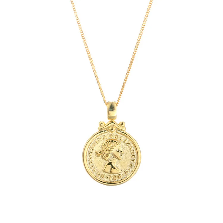 

Korean 18k jewelry gold plated moon silver 925 necklace women