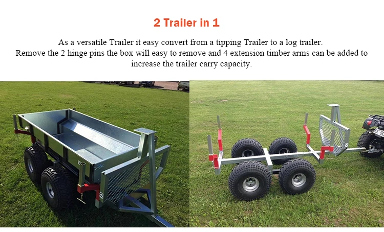 Atv Trailer Farm Tractor Trailer Tipping Firewood Atv Dump Trailer For Garden Wood Trailer