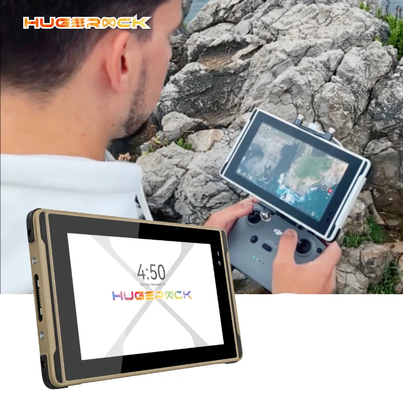 

Hugerock X7 Ip68 2600 Nit Ultra Bright Display 8+128G Handheld Android Drone Ruggedized Tablet Pc Industrial USB Type C Pc 7"
