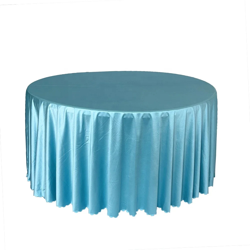 Round Tablecloth in Silk Satin Fabric for Wedding