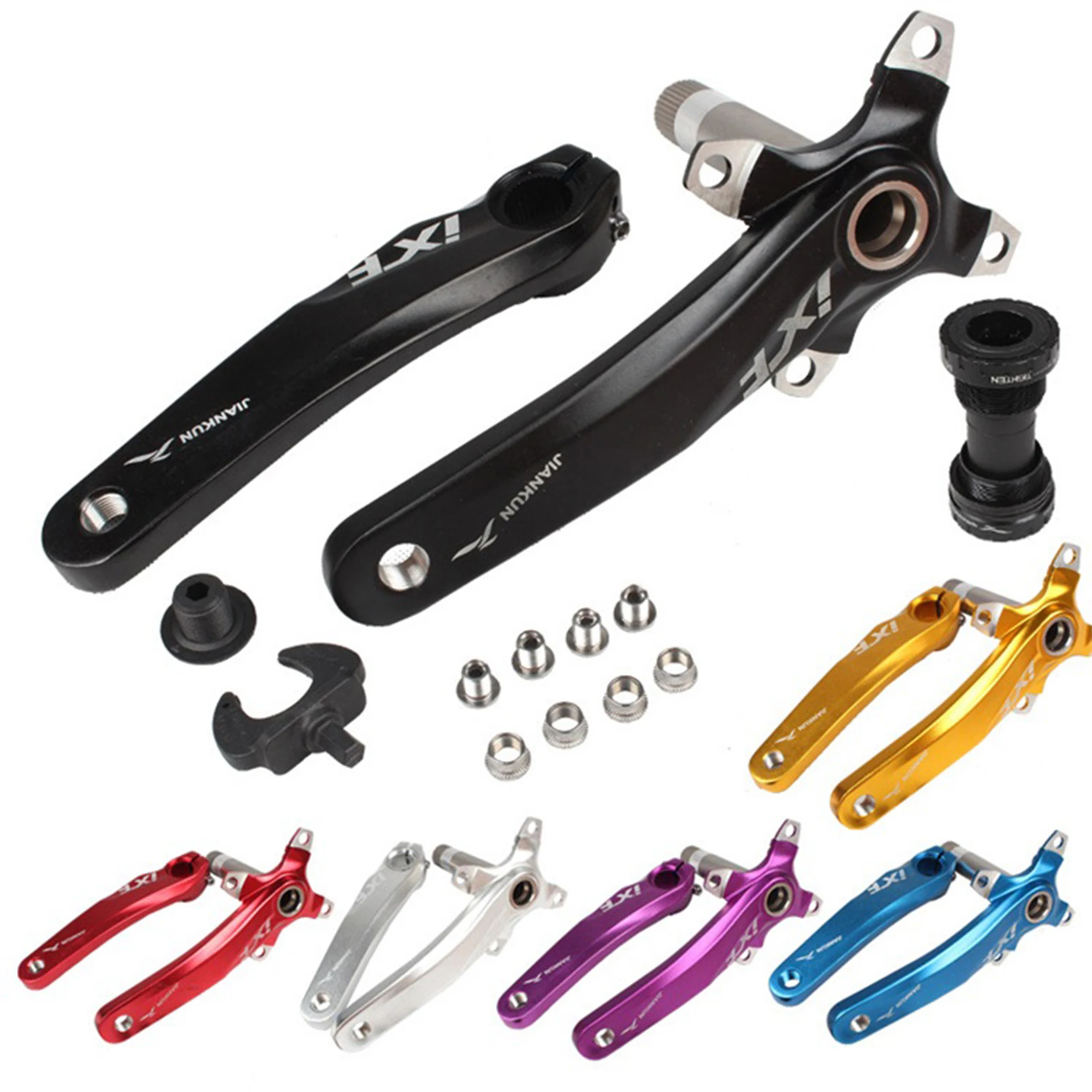 

Wholesale IXF 104 BCD CNC Crank Arm Crankset Hollowtech Bicycle Crankset with BB for MTB Road Bike, Multicolor
