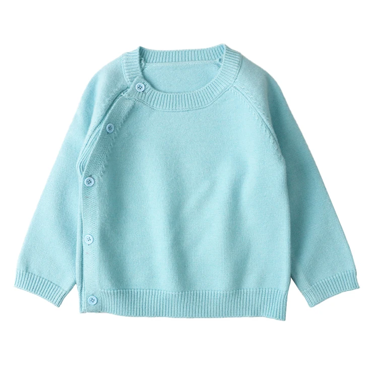 

Boutique Children Soft Sweater Trendy Pullover Long Sleeve Baby Sweater With Button, Picture