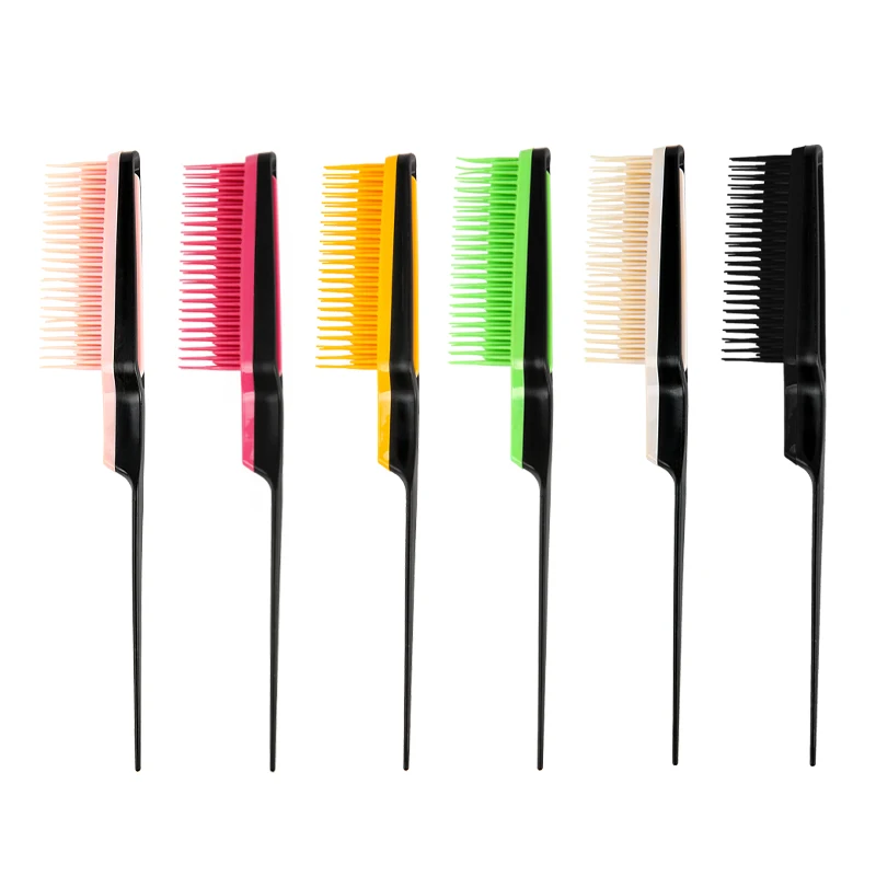 

Hot sale hair comb styling rat tail comb hot comb hair straightener with customer logo, Pink,white,black,red ect