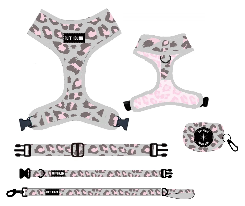 

Sublimation Polyester Premium OEM Custom Pattern Neoprene Reversible Dog Harness Leash Sets, Customized color