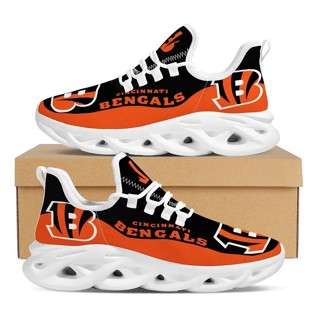 

Wholesale 1 MOQ Dropshipping Customized Printed Logo Football Team Cincinnati Bengals Sepatu Sneaker Women Mens Casual Shoes