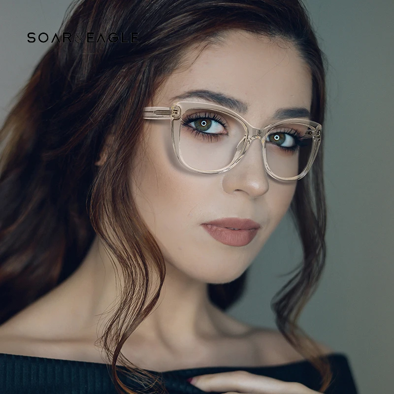 

2020 new anti-Blue ray TR90 optical frame UV400 eye protecting lady fashion decoration glasses frame
