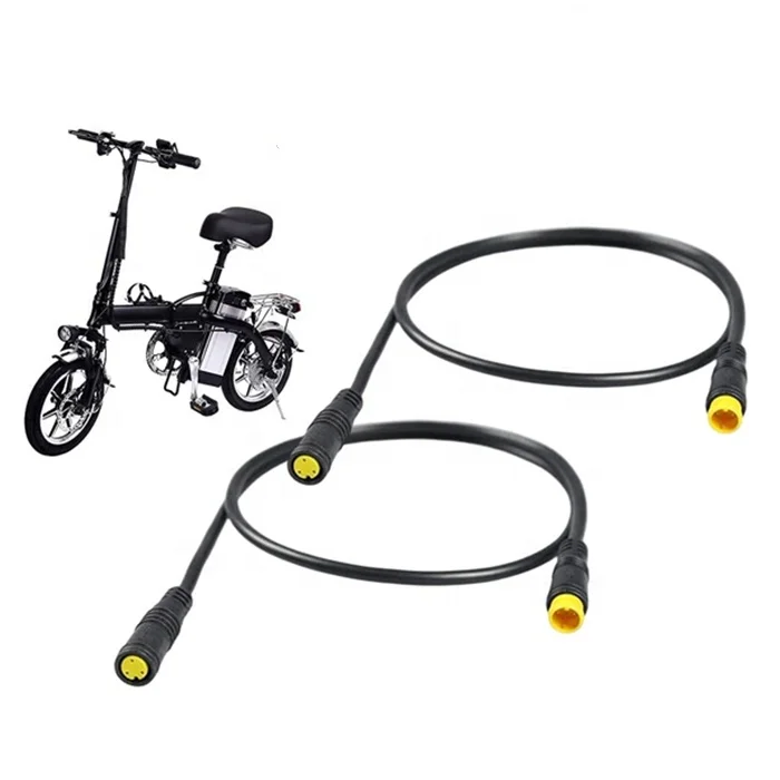 

6Pin Waterproof E-Bike Hub Motor Extension Cable Electric Bicycle Female To Male Motor Extended Cable Wire Electric Bicycle Part, Black,green, gray,orange,customized