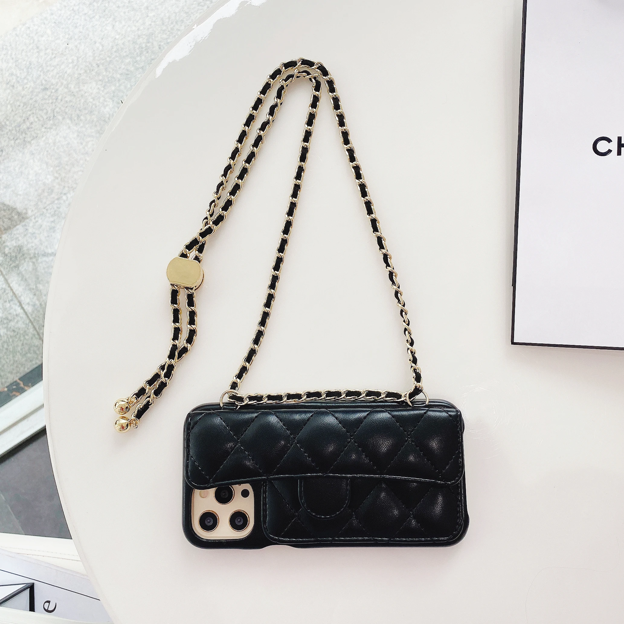 

Factory Wholesale Luxury Brand Lanyard Adjustable Band Phone Accessories For iPhone 7 8plus XR 11 12 Pro Max Case, Black, red, blue, yellow, pink