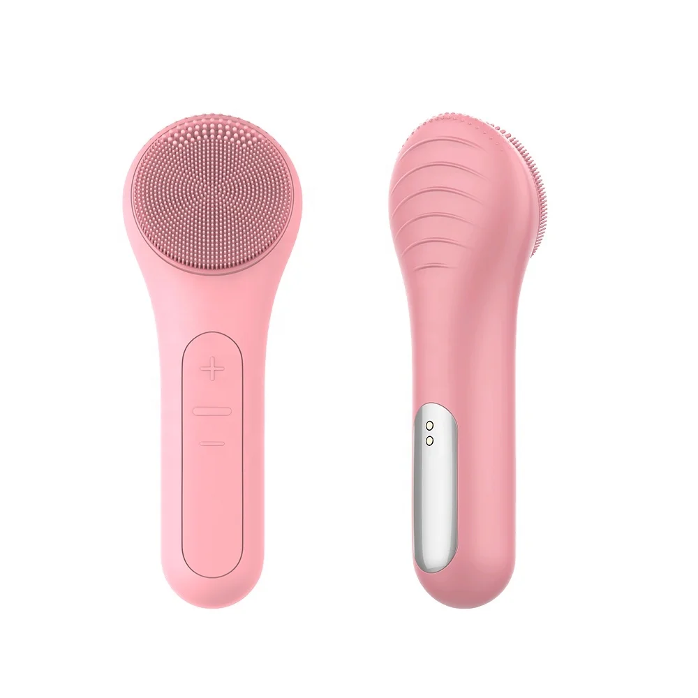 

2021 Silicone Sonic Facial Cleansing Brush Multifunction Beauty Equipment Cleaning Face Brush Vibration Massage IPX7, Pink,blue