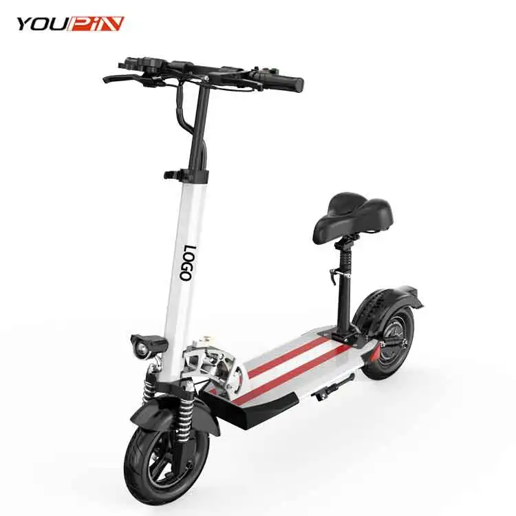 

Foldable lightweight aluminum alloy seat 10inch electric scooter adult 400w