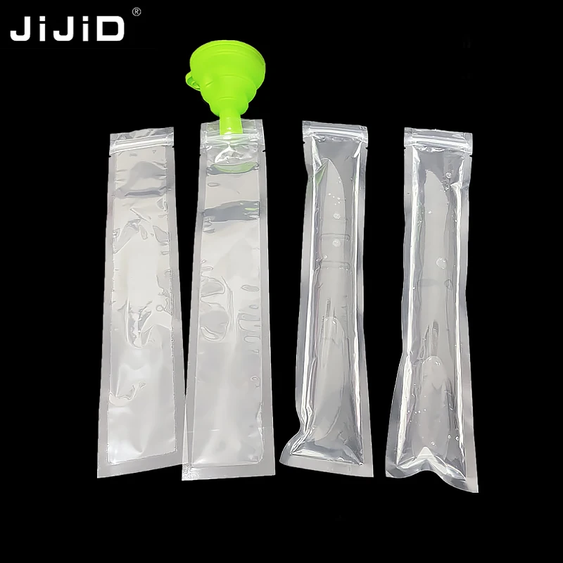 

JiJiD Recycled Biodegradable Heat Seal Zipper Zip Lock Frozen Yogurt Popsicle Mold Packaging Pouch Plastic Ice Cream Cooler Bag