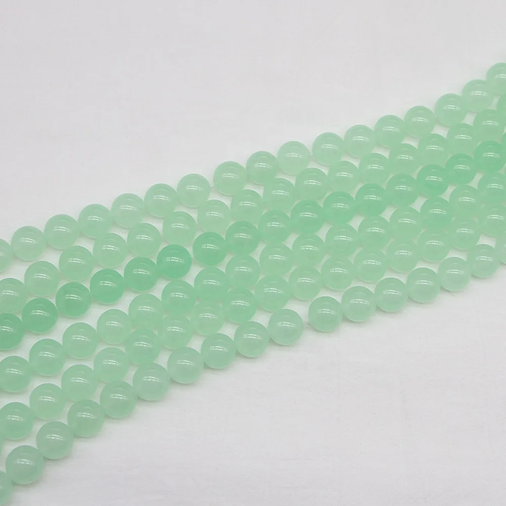 

1strand/lot Light Green Quartz Crystal Stone Round Bead 4 6 8 10 12mm Loose Spacer Bead For Jewelry Making Findings DIY Bracelet