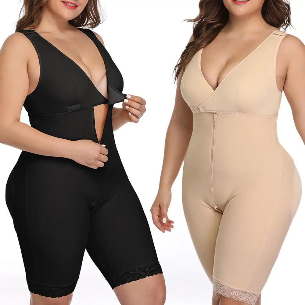 

Bodysuit For Women Body Shaper Waist Trainer Shapewear Belly Slimming Shapers Sheath Fajas Plus Size Fajas Colombianas Shaper, Black,beige