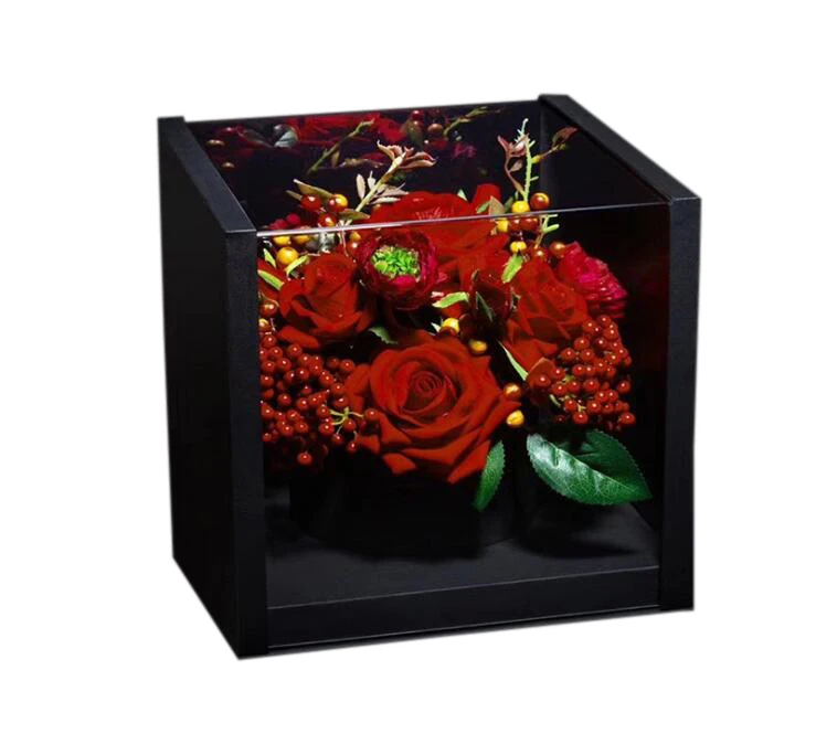 Wholesale Luxury acrylic Square Gift Box for flower
