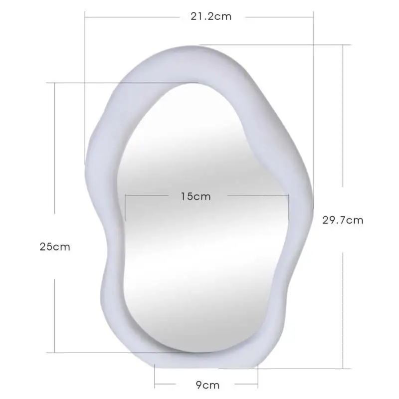 20*30cm New Design Simple Irregular Mirror Living Room Frame Wall Hanging Mirror Wall Hanging Table Mirror