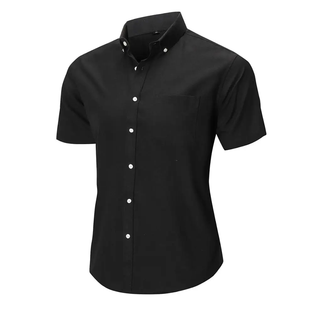 

Custom 100% cotton oxford short sleeve mens dress shirt factory direct sale price