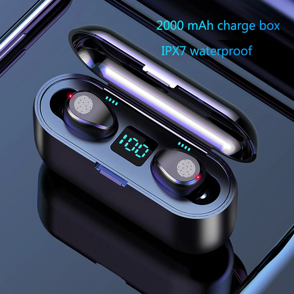 F9 Earphone Bt Wireless Tws Earbuds Earphones With Mic In Ear Noise ...