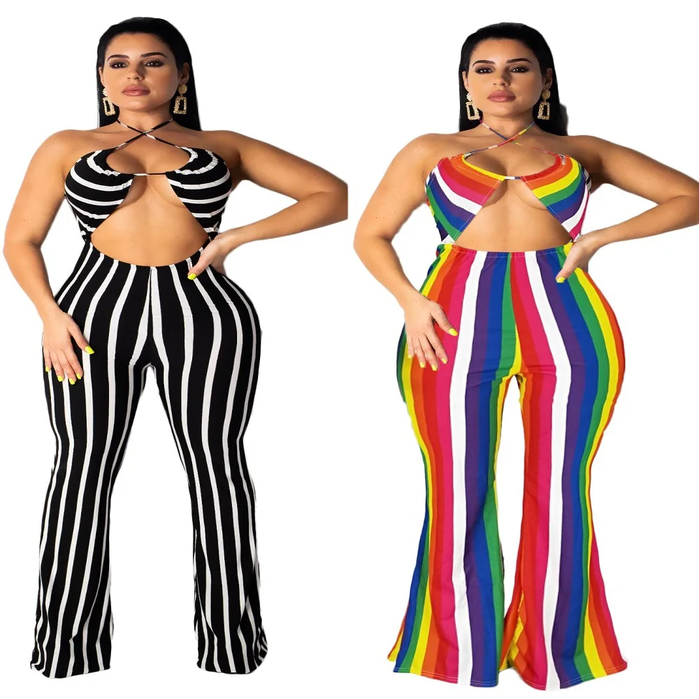 

New styles are selling well in stock striped women one piece sexy jumpsuits nightclub FM-MN8012, As picture shown