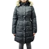 New-style Winter Zip long Jacket Outwear Waterproof Women's Puffer with fur hoodie