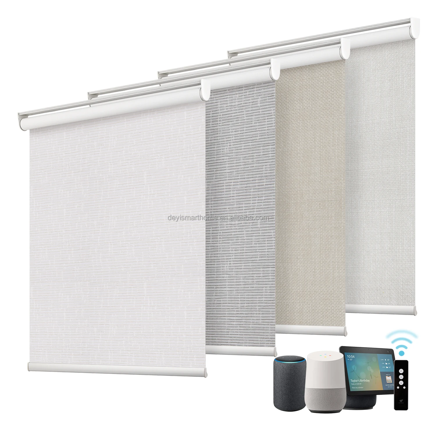 

Alexa Electric Battery wifi Control Blackout Fabric Home Decor Modern Motorized Roller Blinds Shades Curtain