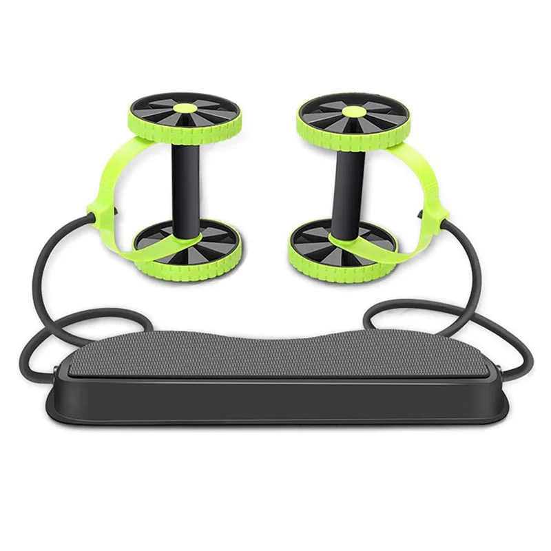 

Multifunctional Double-wheel Ab Wheel Silent Pull Rope Fitness Wheel Abdominal Waist Slimming Equipment Abdominal Exerciser, Gren, blue