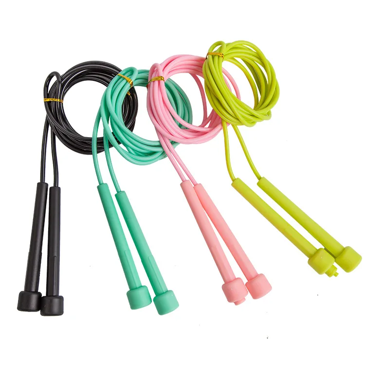 

Non Slip Handle Lightweight PVC Skipping Ropes Jump Ropes for All Ages, Blue, pink,, green, black