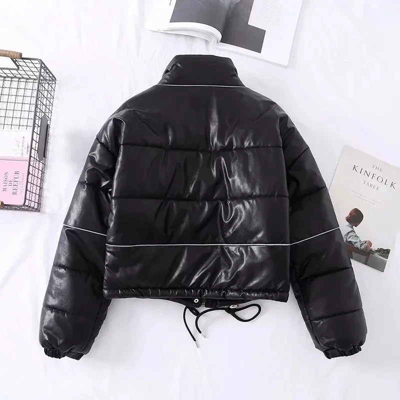 

2021 Women Coats Standing-Collar Cotton Jacket Womens Cotton Padded Coat