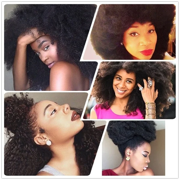 Dream.Ice's Hair Kinky Curly short Afro Wigs 8inch nature black blonde African American Synthetic Wig For Women 