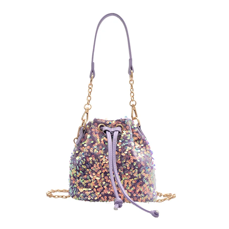 

Shiny bright bling western style bucket messenger mobile phone coin purse bag ladies bag