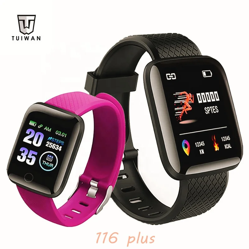 

Hot sell smart watch D13 smart bracelet with heart rate Blood Pressure blueetoooth smartwatch 116 plus