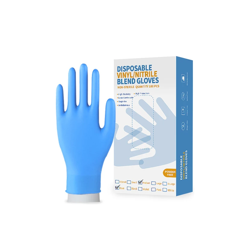 

Dasikomp Safety Protection Blue Rubber Gloves Nitrile Synthetic Gloves Touch Screen Oilproof Vinyl Nitrile Blend Gloves, Violet