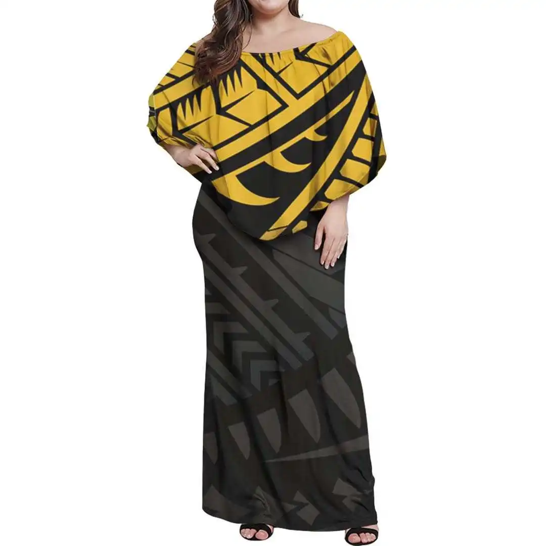 

American Hot Selling Oversize Ladies Nigth Dresses Woman Sexy Long Sleeve Dress Women Casual Maxi Polynesia With Fair Price, Customized color