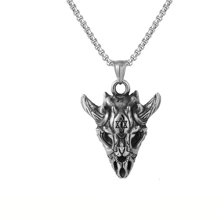 

2022 Hip Hop Sweater Chain Ox Cattle Skeleton Cow Skull Bull Head Pendant Necklace for Women Jewelry