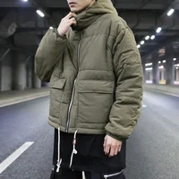 

Oversized 3d cutting elastic waist draw string outdoor casual wear stock loose warm hoodie coats custom winter jackets unisex