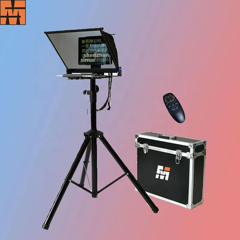 

The most portable and affordable studio equipments teleprompter for sale, Black