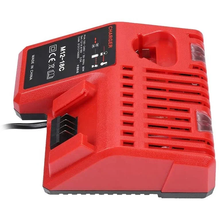 

Vanon 12V-18V Lithium Battery Charger for Milwaukee M12-18C M18 charger Replacement 110-240V(US Plug) Milwaukees