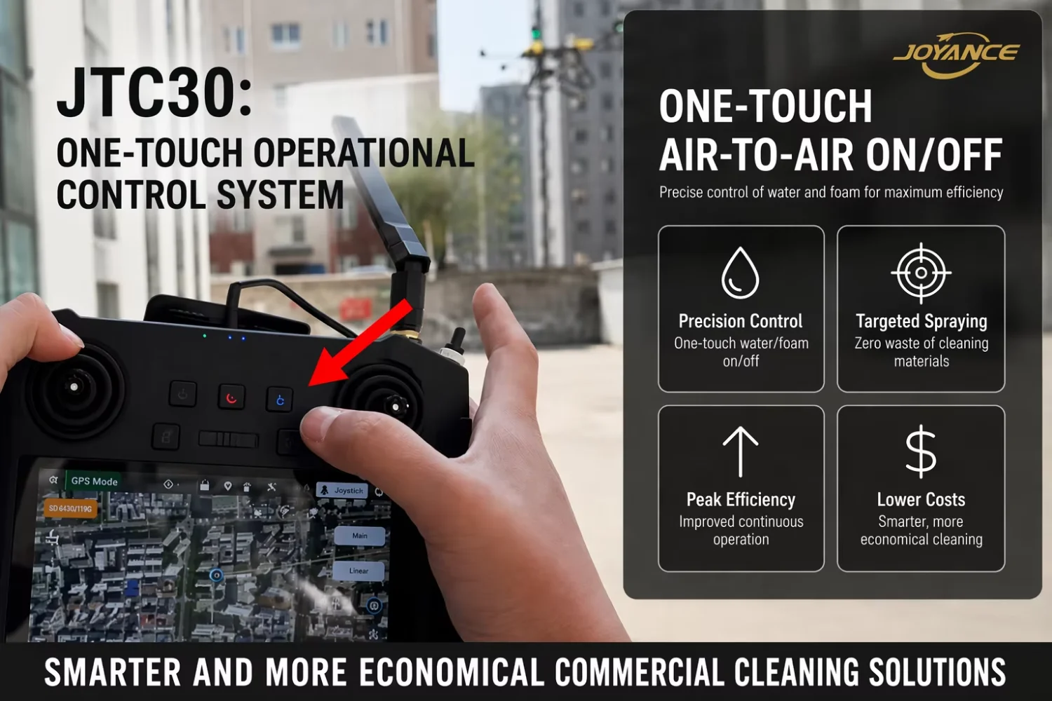 High Pressure Cleaning Drone UAV Targeted Spray Control High Rise Window Professional Maintenance Tool for Factory Exterior Care