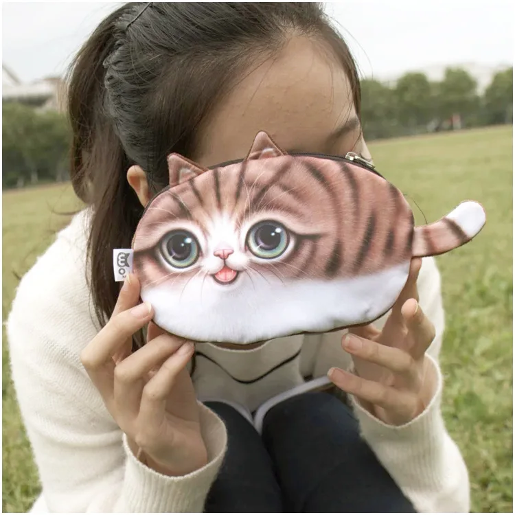 

Fashion cat animal shaped lovely cartoon soft girls wallet coin bag purse