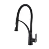 Swivel Spout Single Lever Pull Out Kitchen Sink Taps Black Finish Pull Down