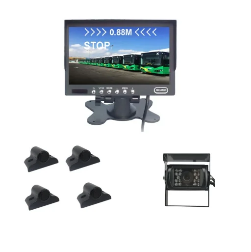 Hot 12V/24V 7 inch Stand Monitor and 8 IR Lens Bus Truck Reverse Camera Truck/Bus Parking Sensor