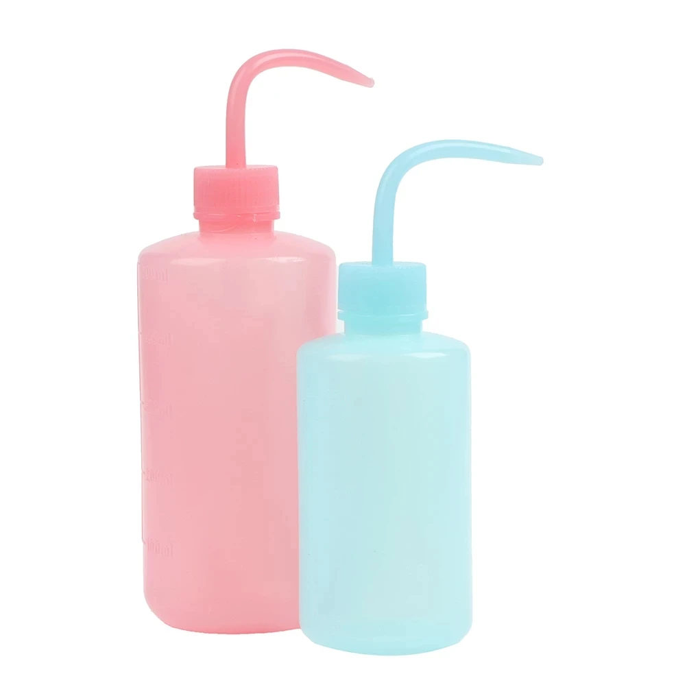 500ml Eyelash Extension Clean Washing Bottle Clear Plastic Blow Wash Bottle Tattoo Wash Squeeze Laboratory Measuring Bottle