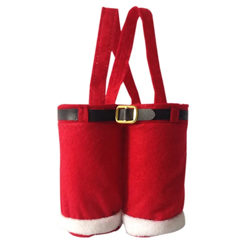 

Holiday Gifts Candy Bag Christmas Decorations Gift Santa Claus Pants Shaped Gift Bags