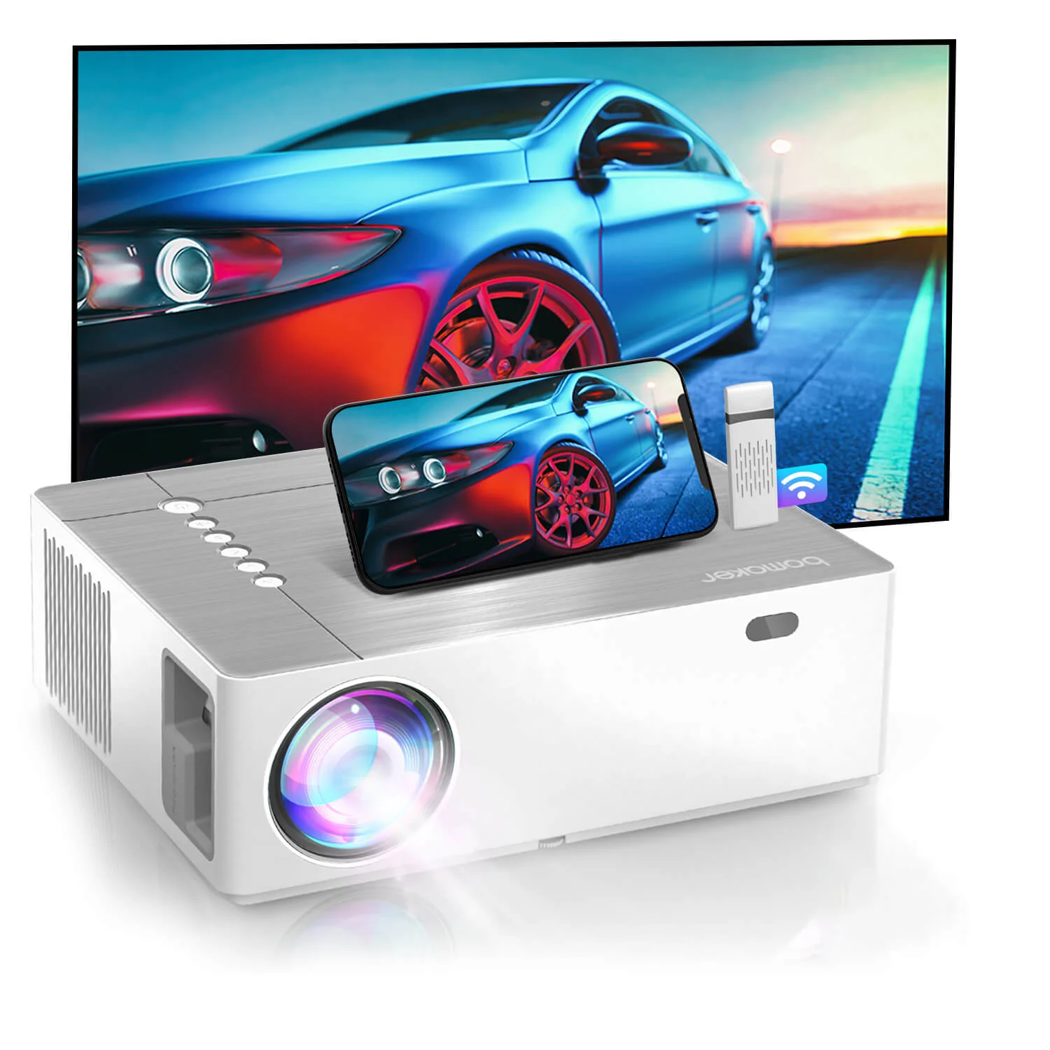 

1080P Mini Led Headlight Professional Cinema Projector Home Theater Lcd Portable Projector For Outside Projector Mini