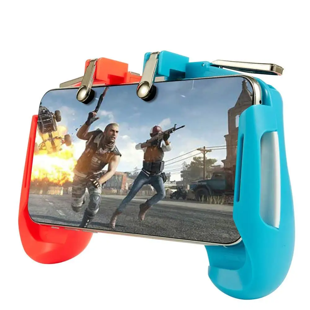 

Colorful AK16 Game Controller L1 R1 Wireless Controller Trigger Games PUBG Gamepad for mobile Phone stand, Black, black and white, red and blue