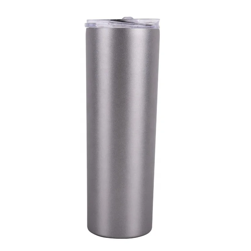 

Wholesale 20oz 600ml Custom Sublimation Blanks Skinny Tumbler Insulated Stainless Steel Tumbler Cups For Printing, Customized colors acceptable