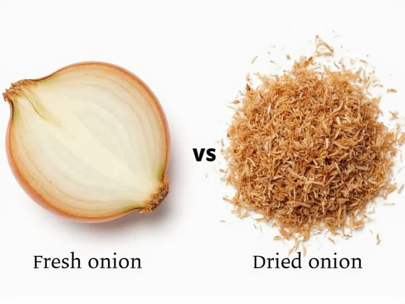 Fresh to Dried Onion Conversion: Exact Measurements